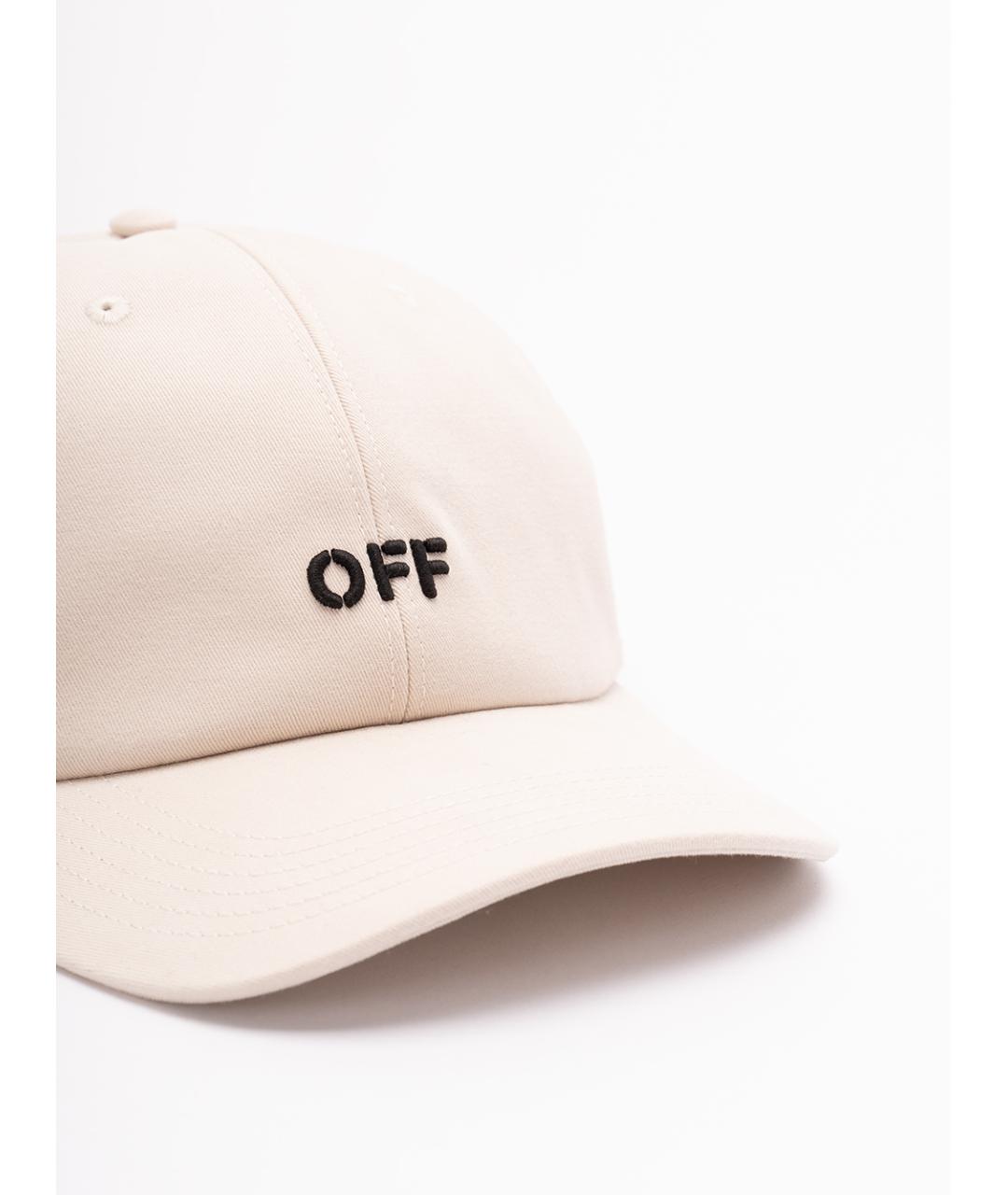 OFF-WHITE Бежевая хлопковая кепка/бейсболка, фото 4