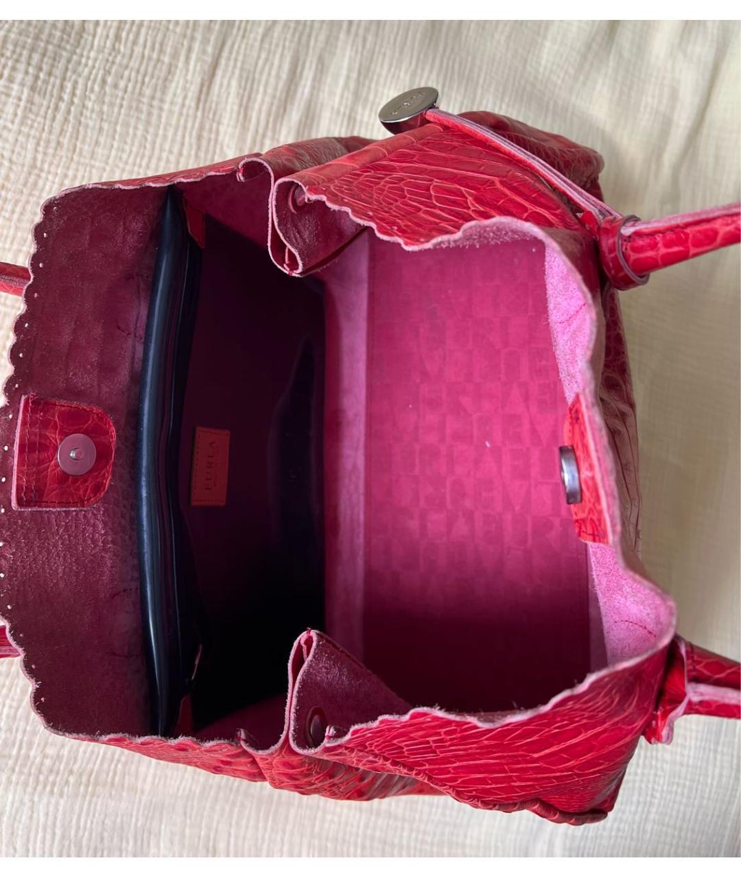 FURLA Красная кожаная сумка тоут, фото 4