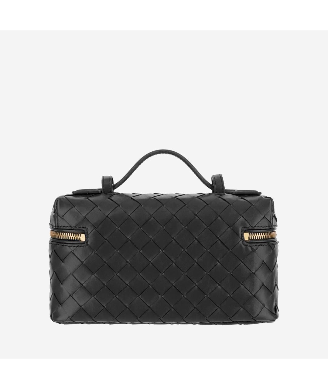 BOTTEGA VENETA Черная кожаная сумка с короткими ручками, фото 3