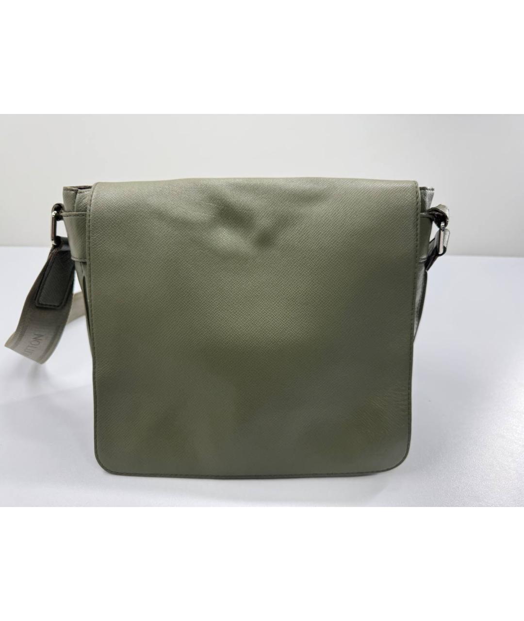 LOUIS VUITTON Зеленая кожаная сумка на плечо, фото 2