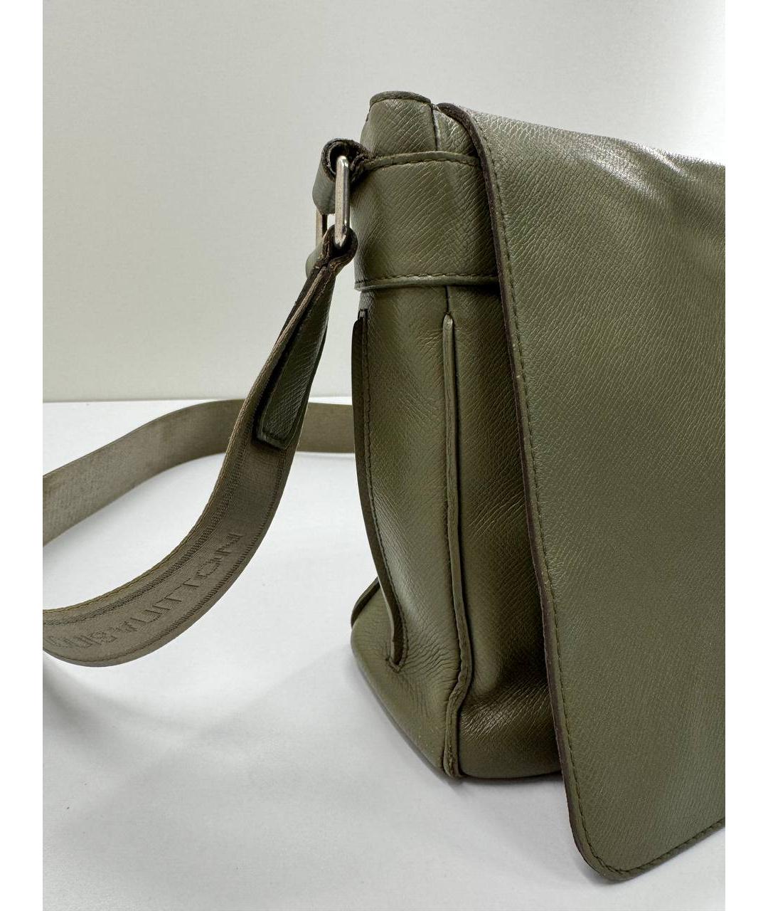 LOUIS VUITTON Зеленая кожаная сумка на плечо, фото 5