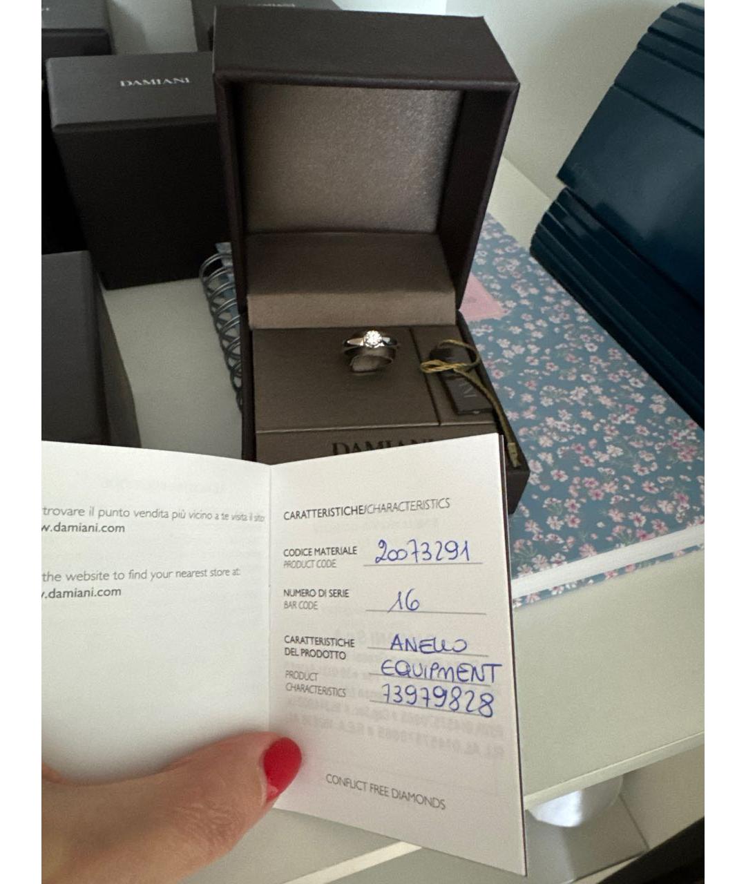 DAMIANI Белое кольцо из белого золота, фото 4