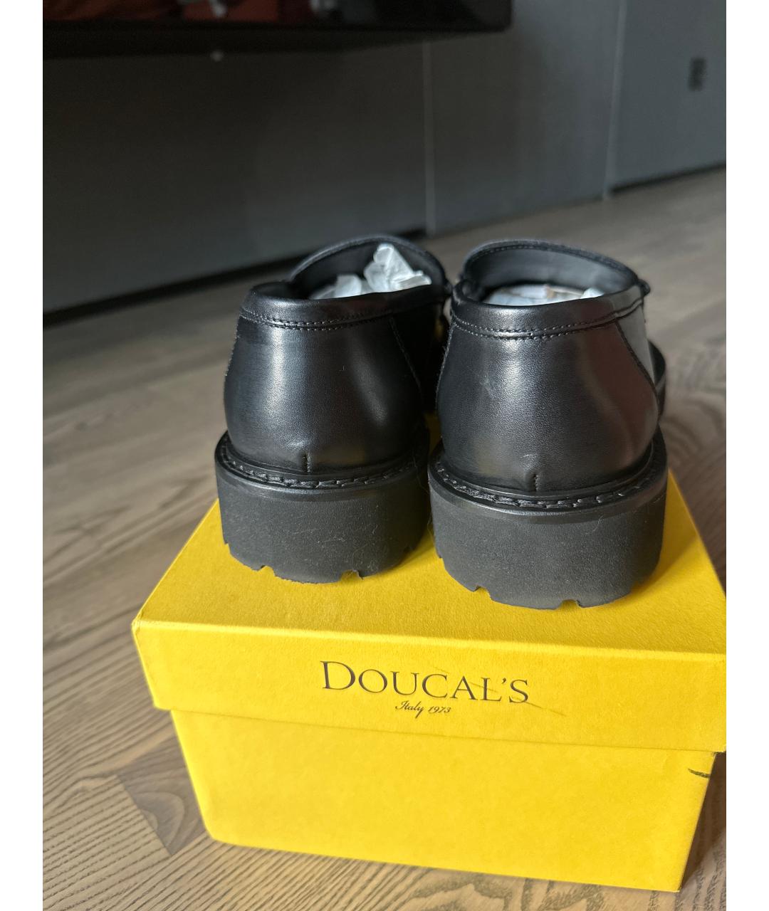 DOUCAL'S Черные кожаные лоферы, фото 4
