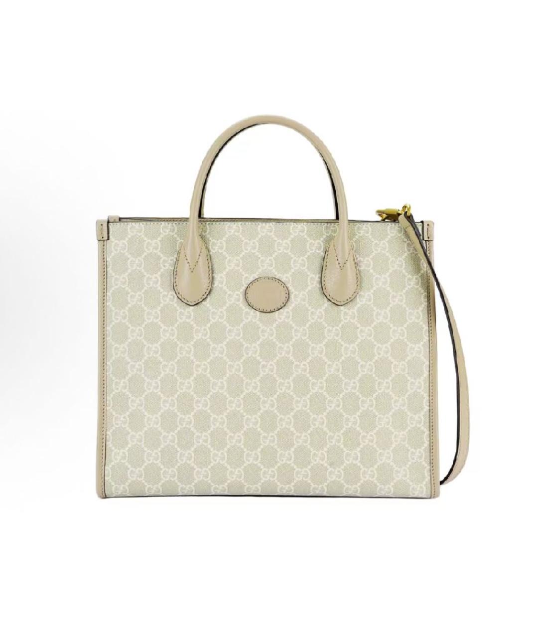 GUCCI Бежевая сумка тоут, фото 6