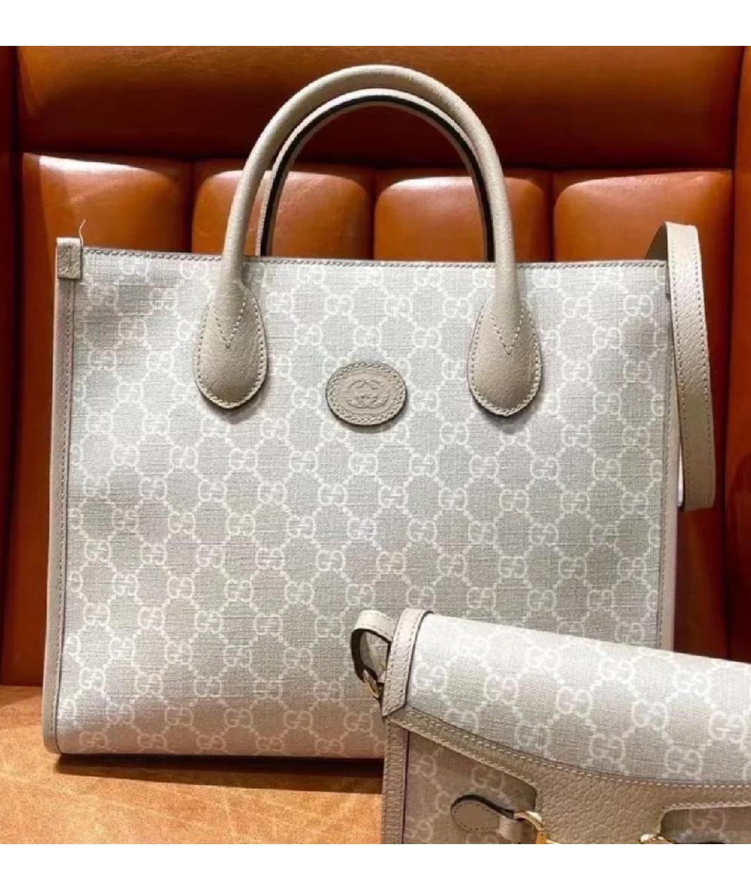 GUCCI Бежевая сумка тоут, фото 4