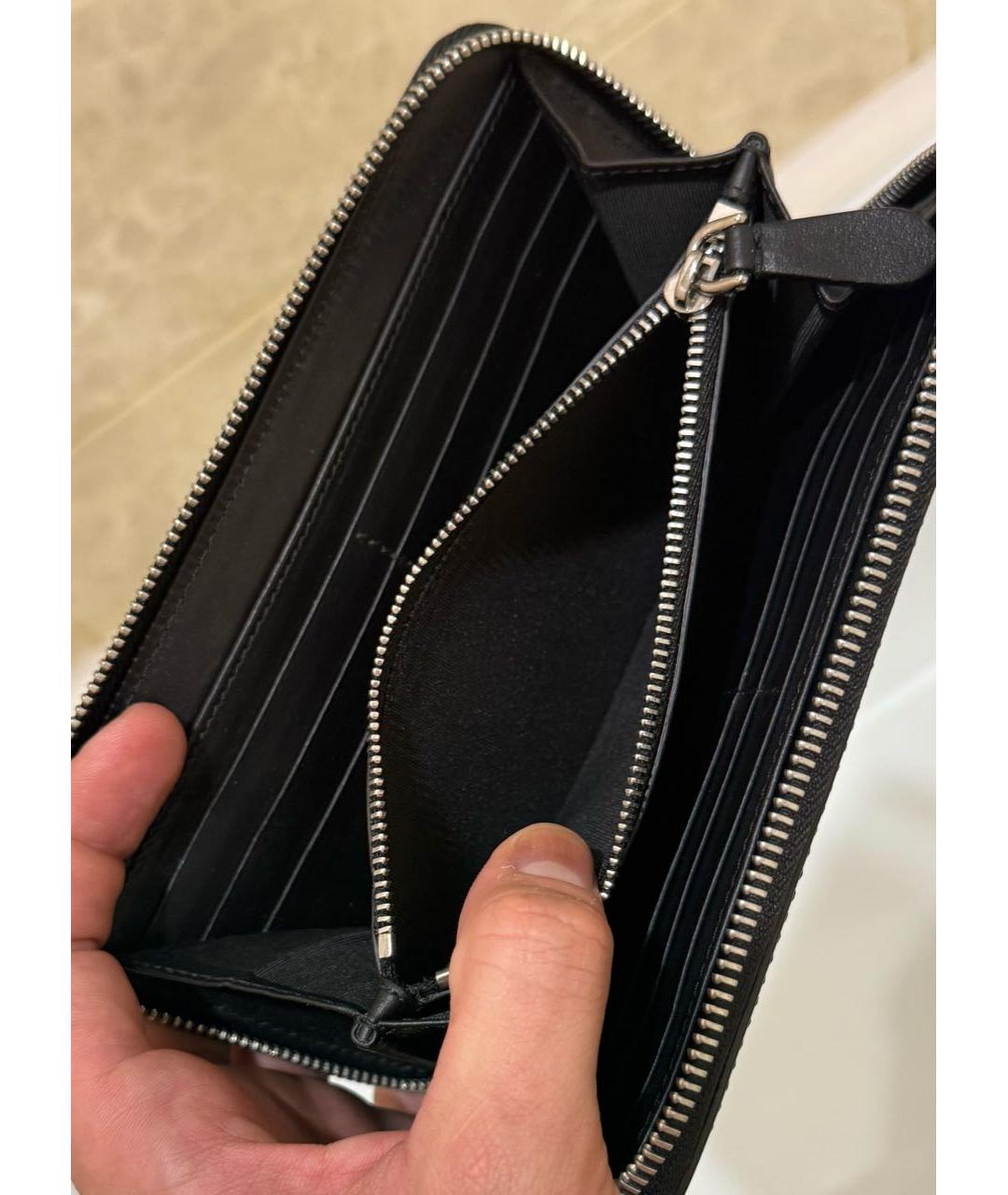 BURBERRY Черный кожаный кошелек, фото 6
