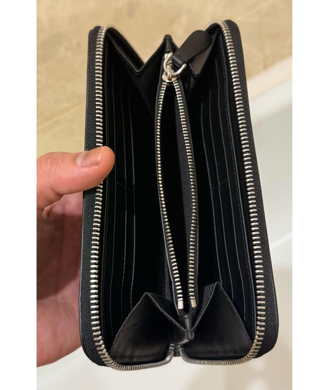 BURBERRY Черный кожаный кошелек, фото 3