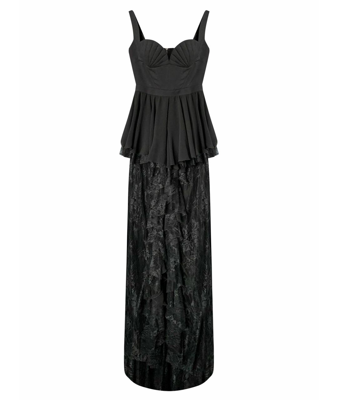 ESTER ABNER Черное кружевное вечернее платье, фото 1