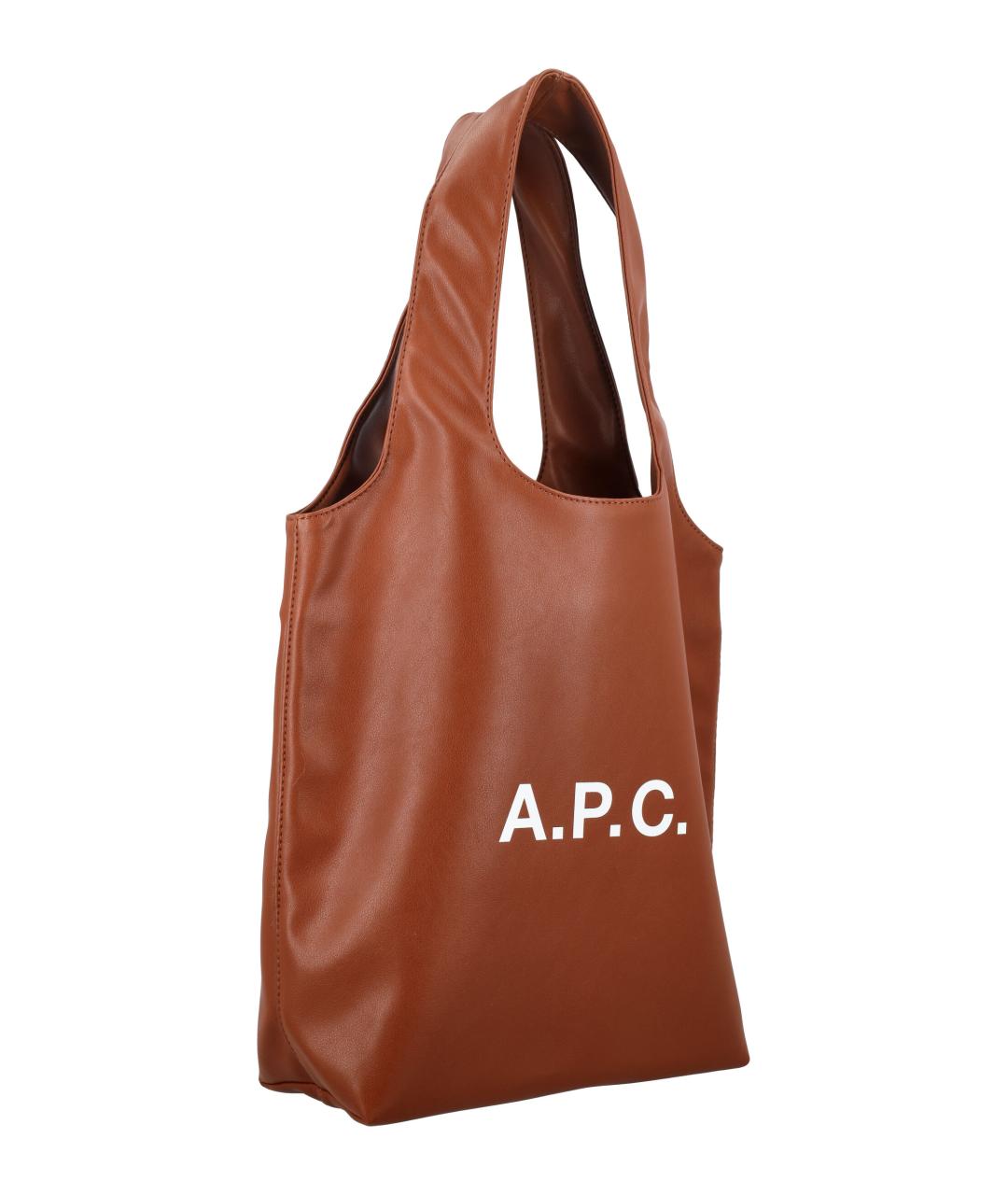 A.P.C. Коричневая сумка тоут, фото 2
