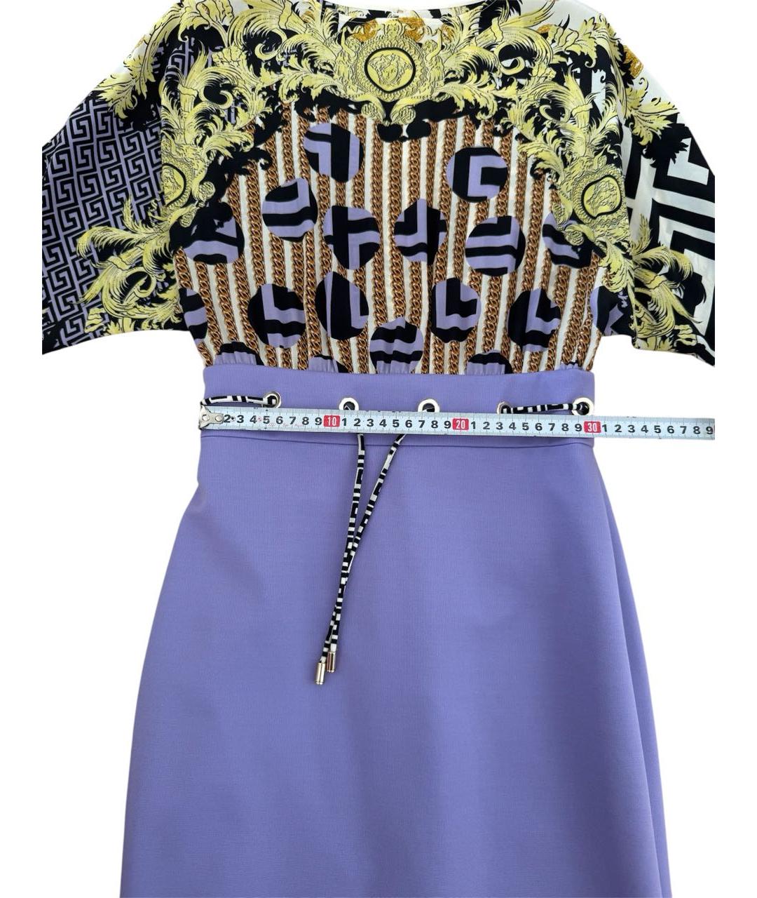 VERSACE Мульти шелковое повседневное платье, фото 8
