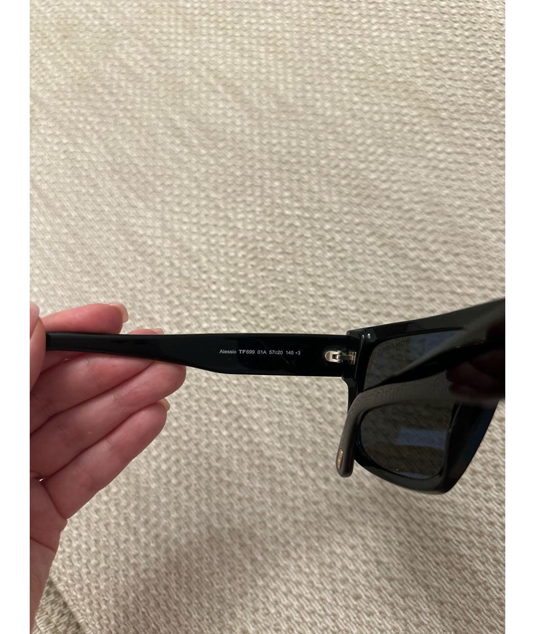 TOM FORD Черные пластиковые солнцезащитные очки, фото 4