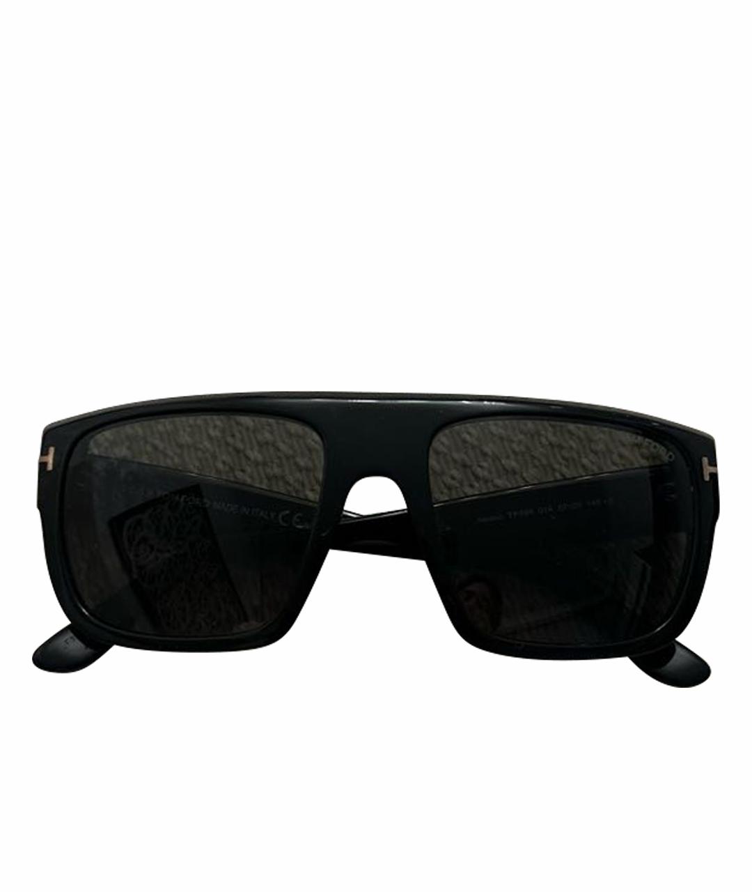 TOM FORD Черные пластиковые солнцезащитные очки, фото 1