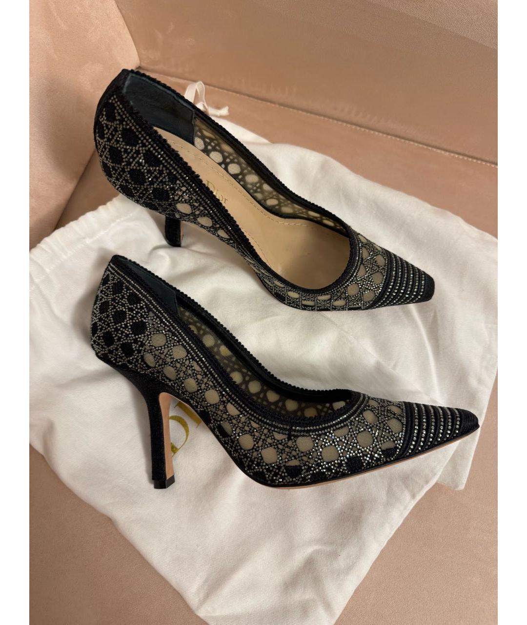 CHRISTIAN DIOR Черные текстильные туфли, фото 5