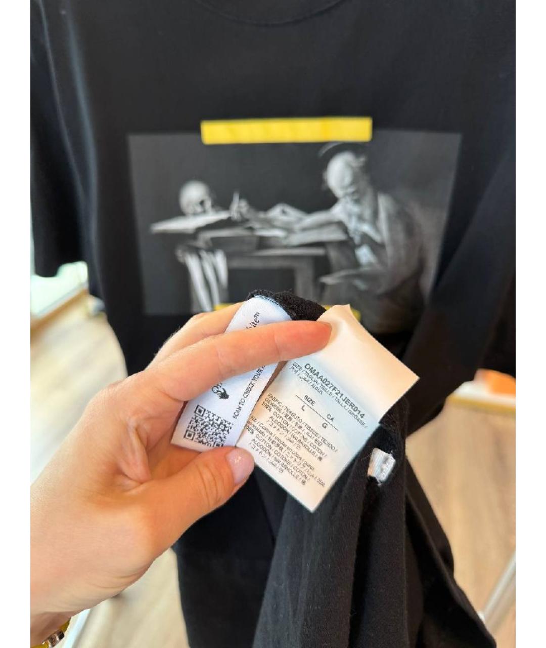 OFF-WHITE Хлопковая футболка, фото 4