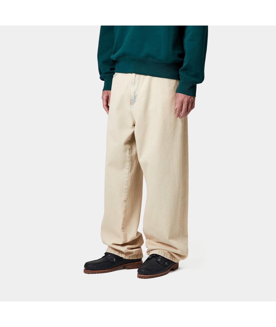 CARHARTT WIP Бежевые хлопковые повседневные брюки, фото 4