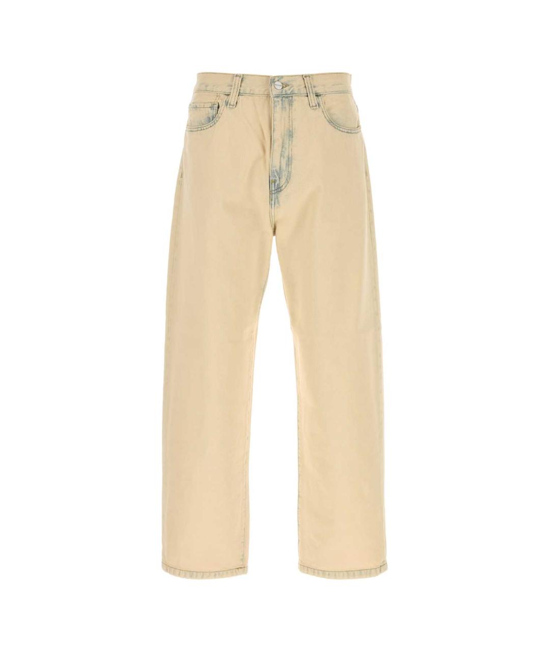 CARHARTT WIP Бежевые хлопковые повседневные брюки, фото 1
