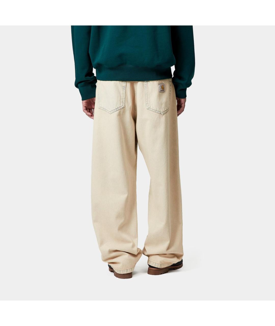 CARHARTT WIP Бежевые хлопковые повседневные брюки, фото 3