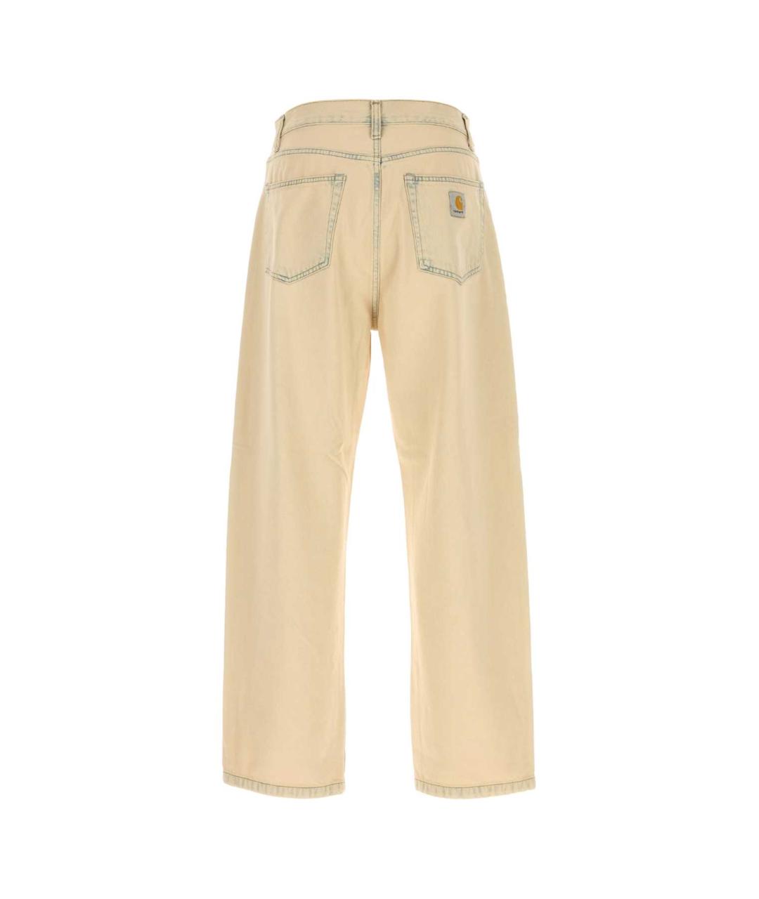 CARHARTT WIP Бежевые хлопковые повседневные брюки, фото 2
