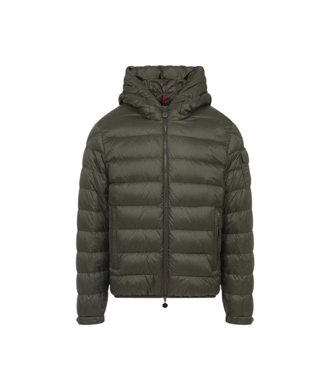 MONCLER Зеленая полиамидовая куртка, фото 1