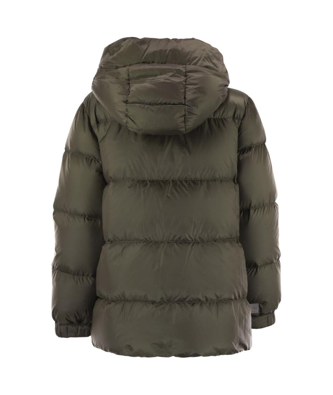 MAX MARA Хаки полиэстеровый пуховик, фото 2