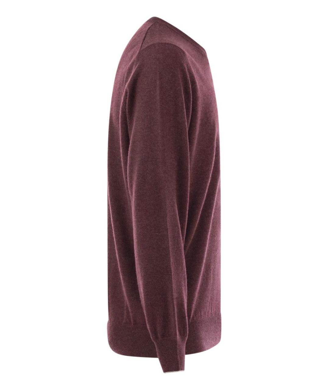 BRUNELLO CUCINELLI Бордовый кашемировый джемпер / свитер, фото 3