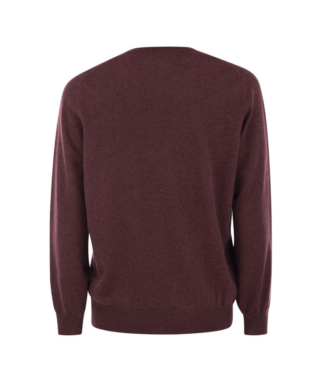 BRUNELLO CUCINELLI Бордовый кашемировый джемпер / свитер, фото 2
