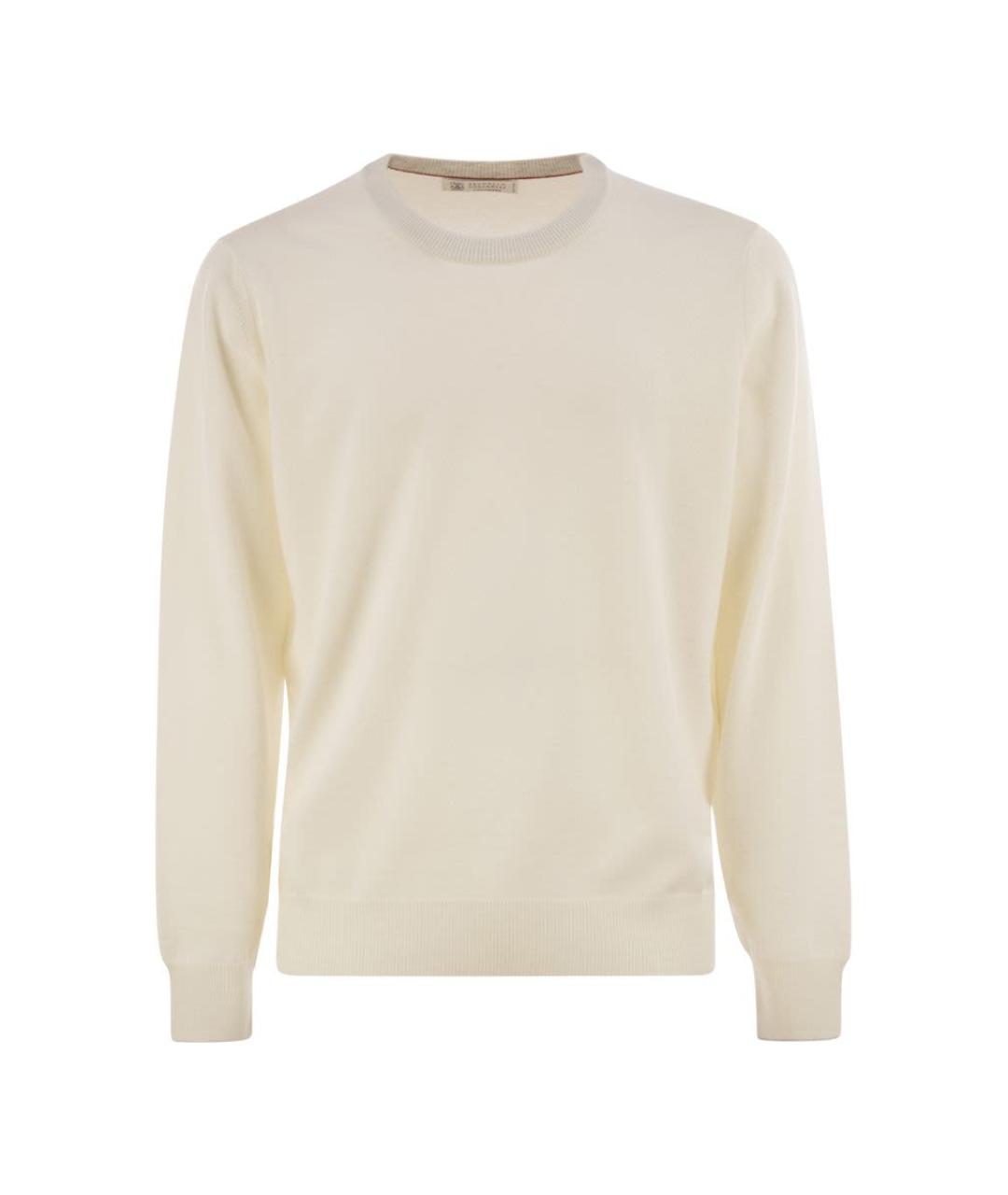 BRUNELLO CUCINELLI Бежевый кашемировый джемпер / свитер, фото 1