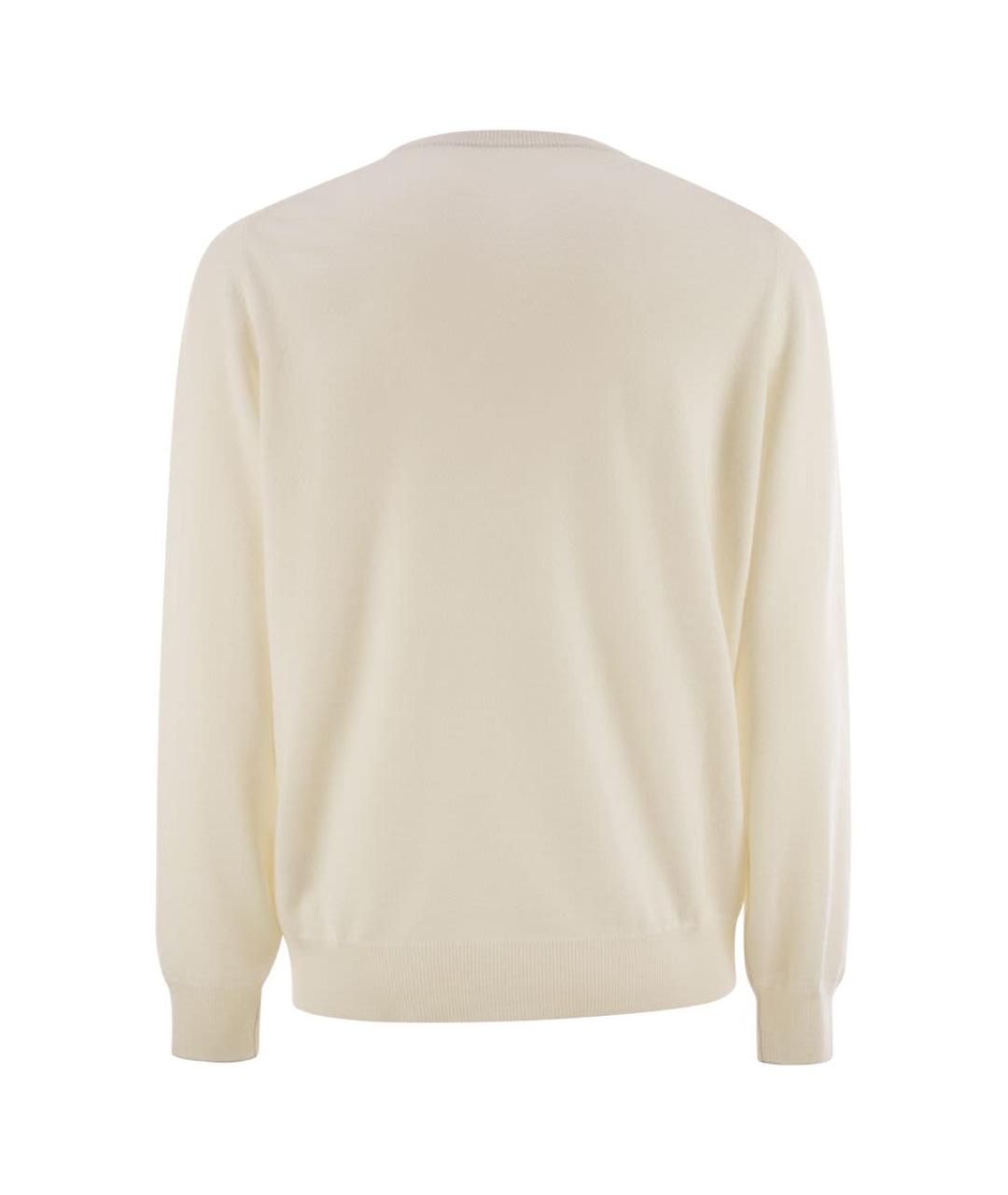 BRUNELLO CUCINELLI Бежевый кашемировый джемпер / свитер, фото 2