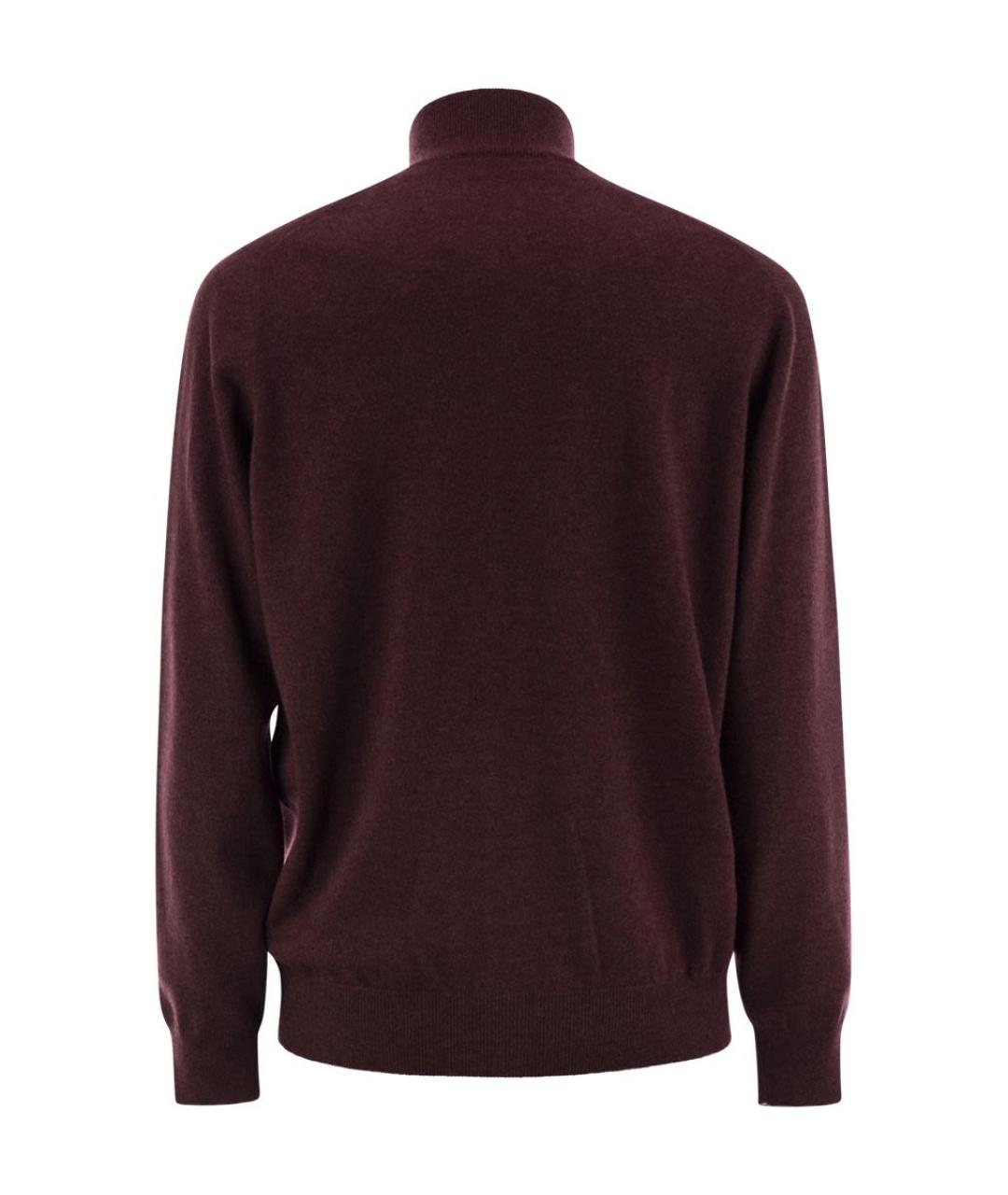 BRUNELLO CUCINELLI Бордовый кашемировый кардиган, фото 2
