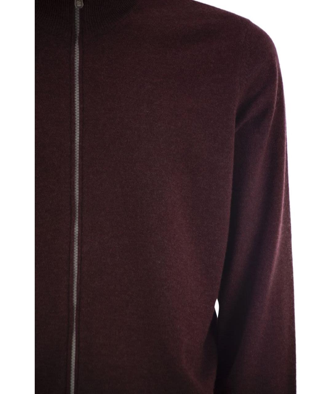 BRUNELLO CUCINELLI Бордовый кашемировый кардиган, фото 4