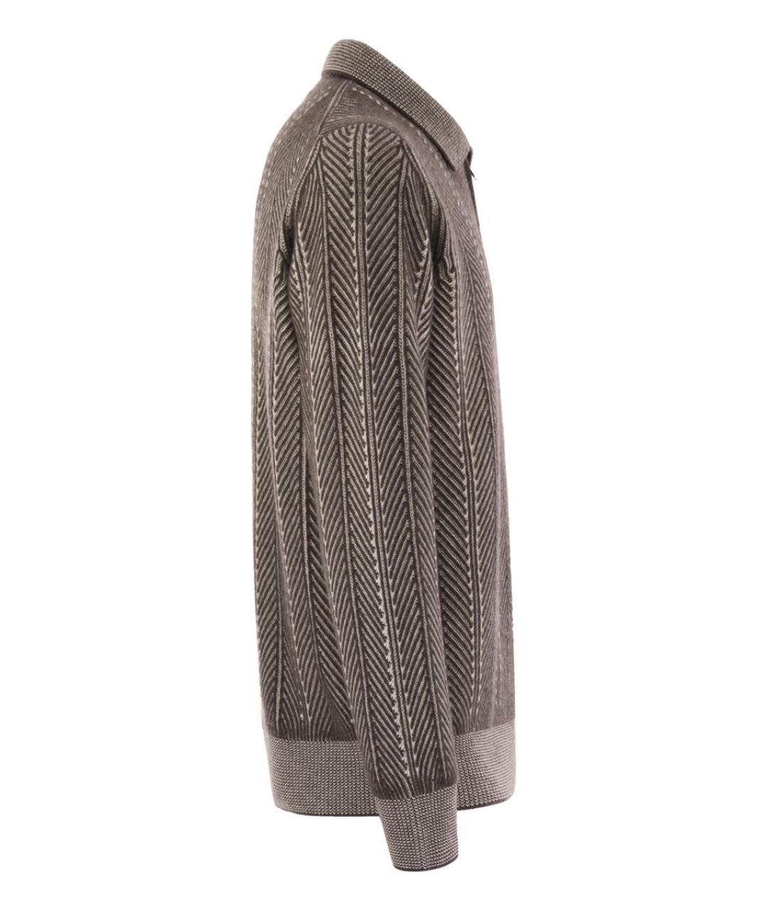 BRUNELLO CUCINELLI Серый кашемировый джемпер / свитер, фото 3