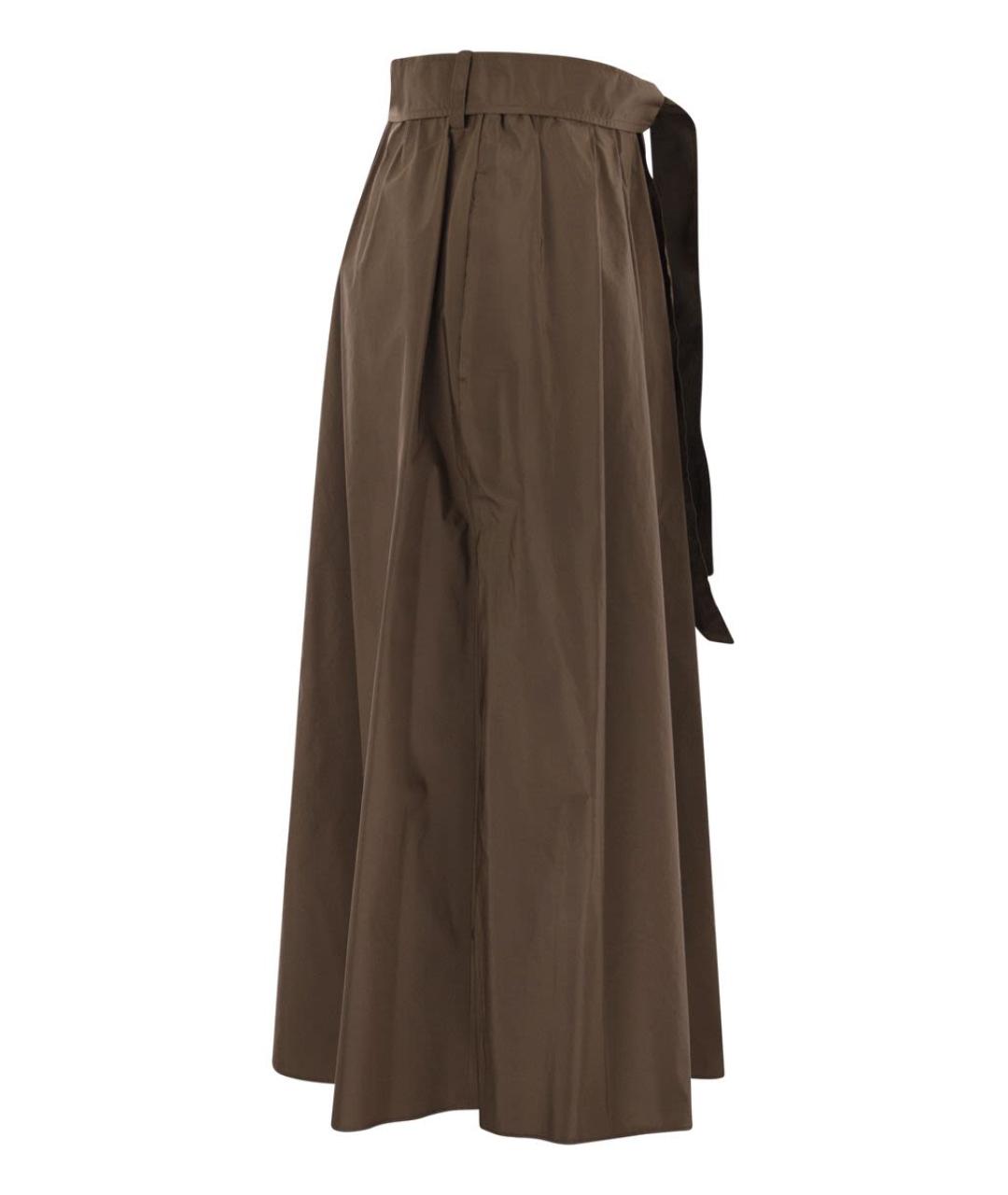 WEEKEND MAX MARA Коричневая полиэстеровая юбка миди, фото 3