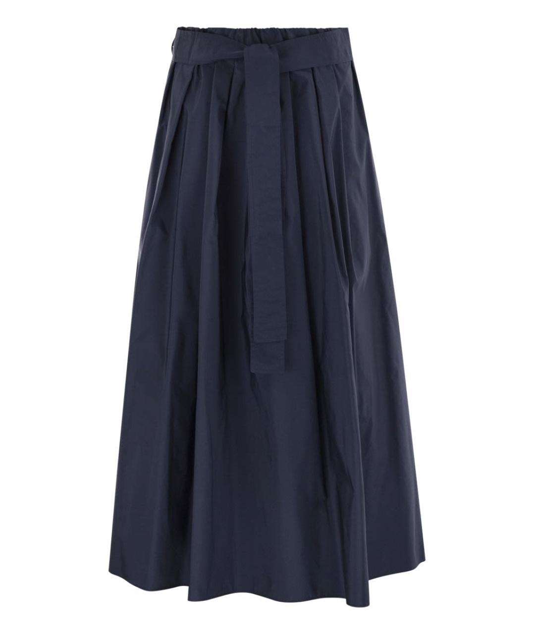 WEEKEND MAX MARA Синяя полиэстеровая юбка миди, фото 1