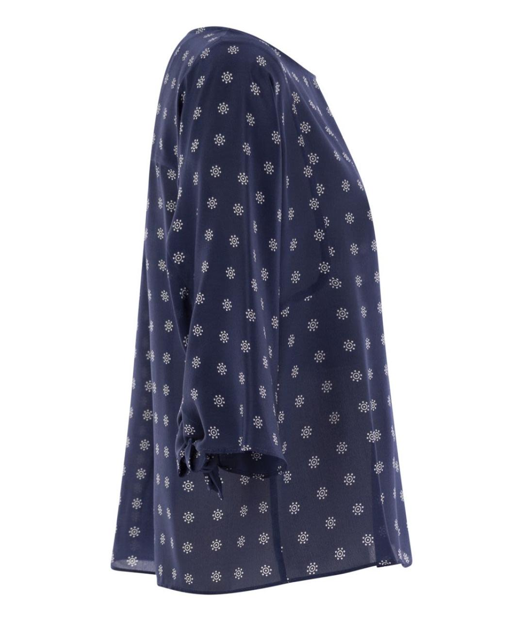 WEEKEND MAX MARA Синяя шелковая блузы, фото 3