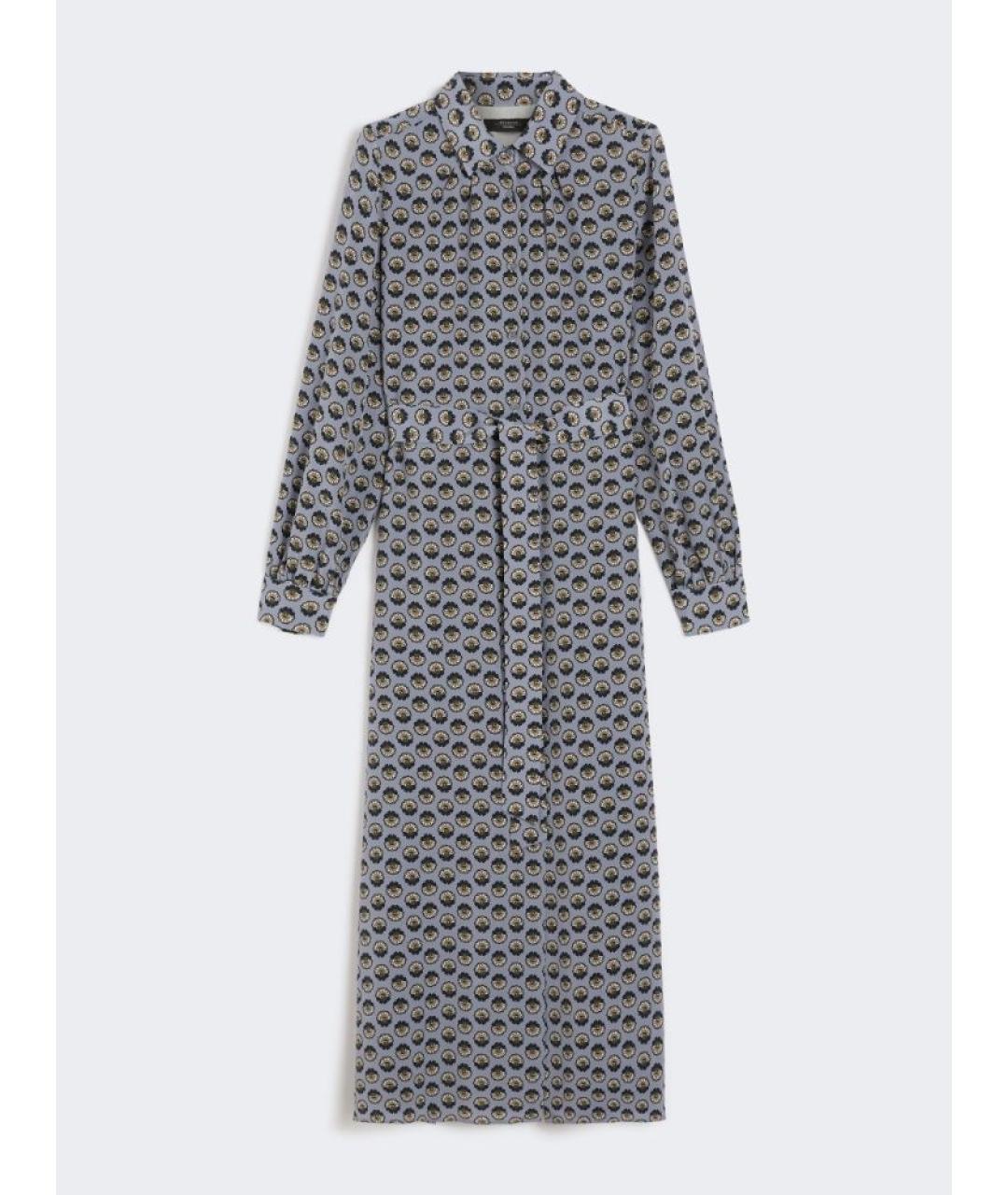 WEEKEND MAX MARA Мульти шелковое повседневное платье, фото 5