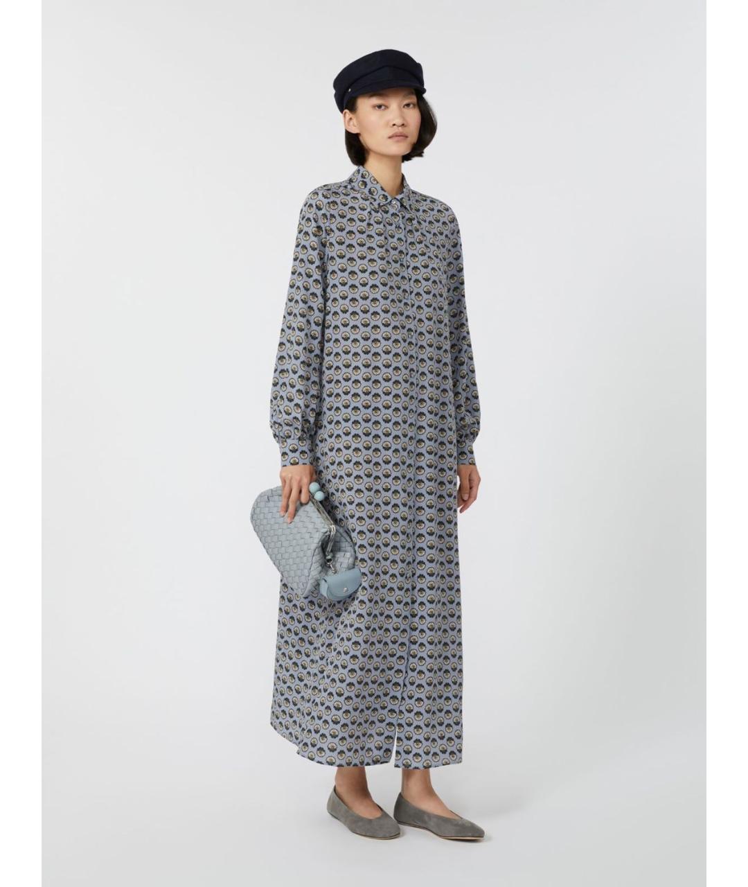 WEEKEND MAX MARA Мульти шелковое повседневное платье, фото 4