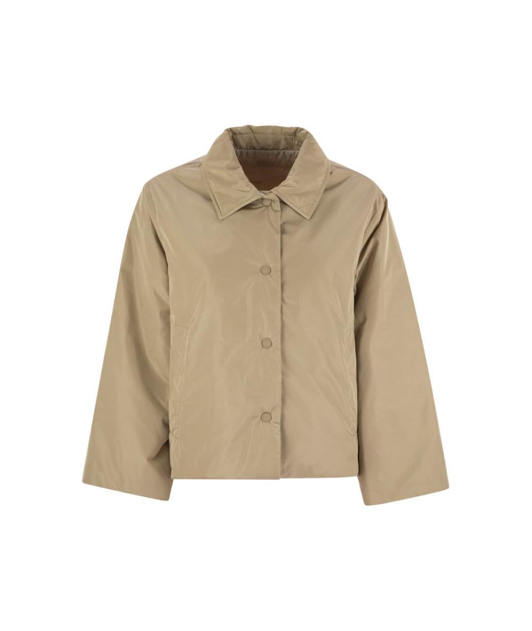 WEEKEND MAX MARA Бежевая полиэстеровая куртка, фото 1