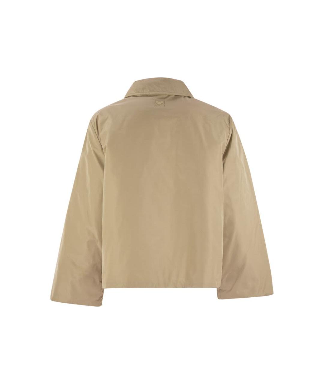 WEEKEND MAX MARA Бежевая полиэстеровая куртка, фото 2