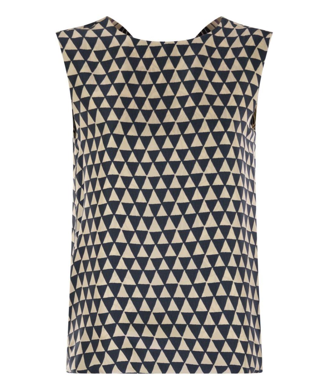 'S MAX MARA Мульти шелковая майка, фото 5