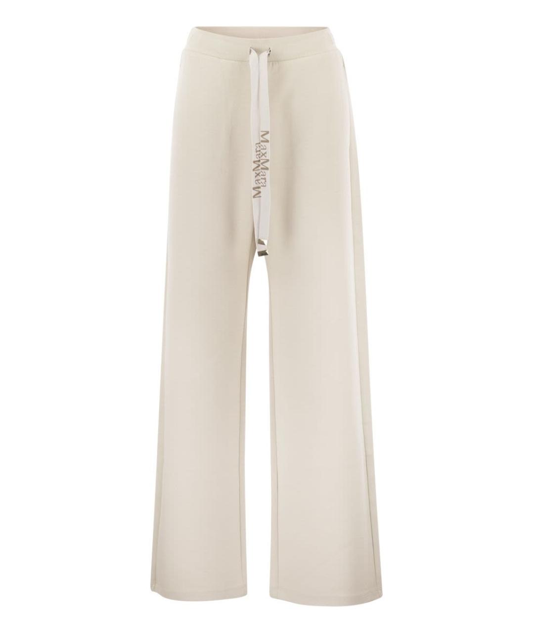 'S MAX MARA Бежевые хлопковые прямые брюки, фото 1