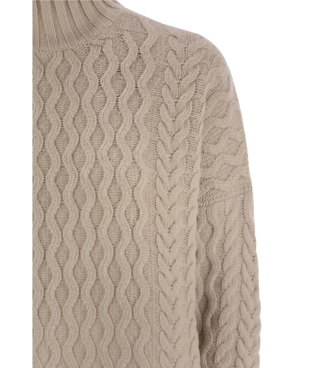 WEEKEND MAX MARA Бежевая шерстяная водолазка, фото 4