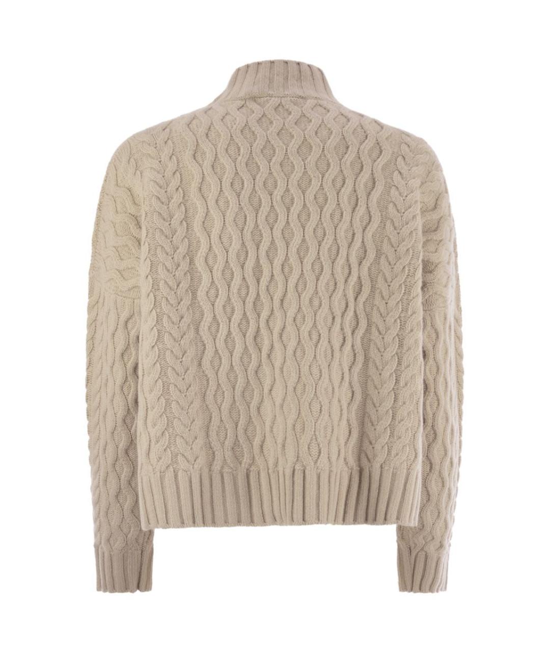 WEEKEND MAX MARA Бежевая шерстяная водолазка, фото 2