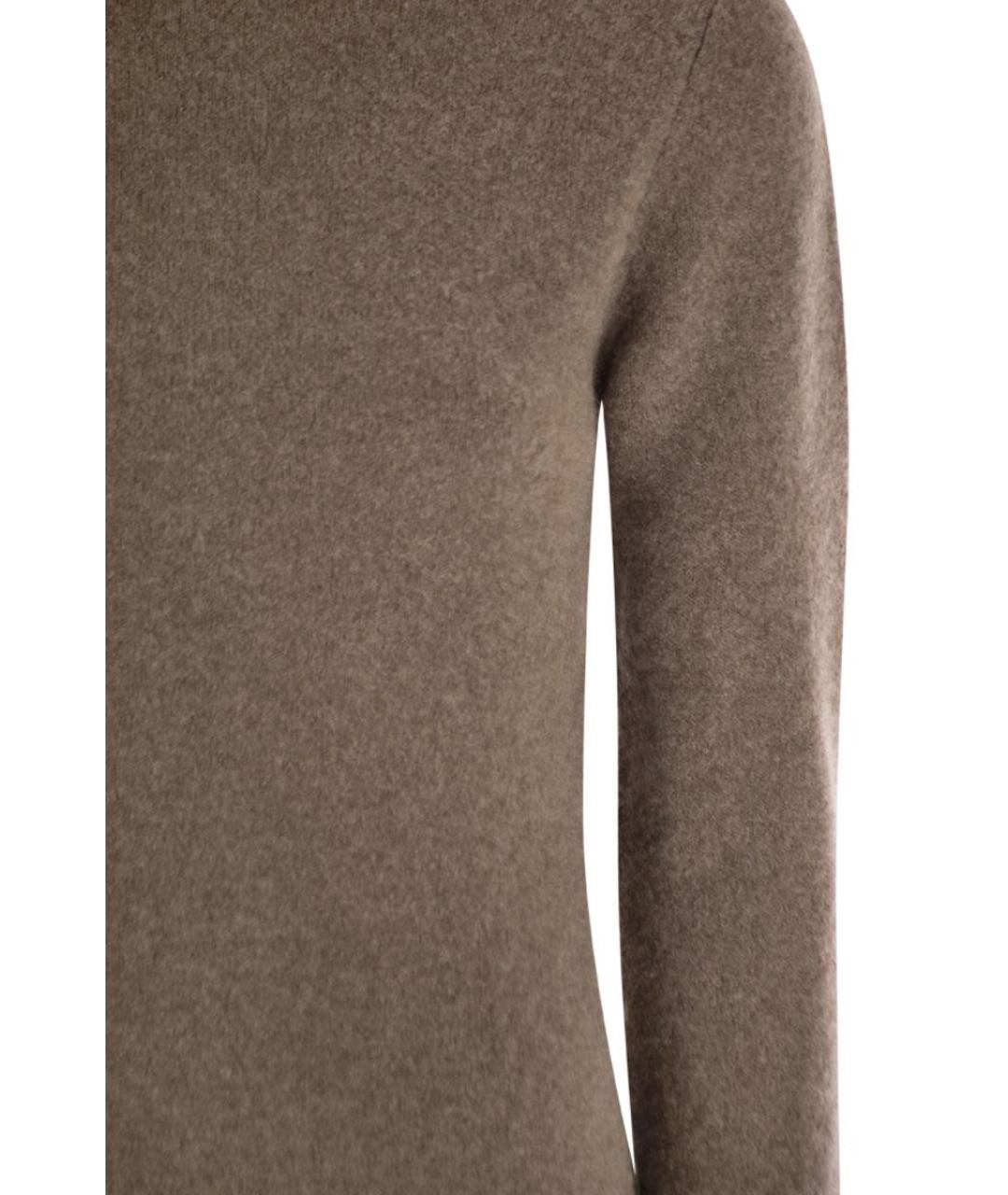 MAX MARA Коричневое кашемировое повседневное платье, фото 4
