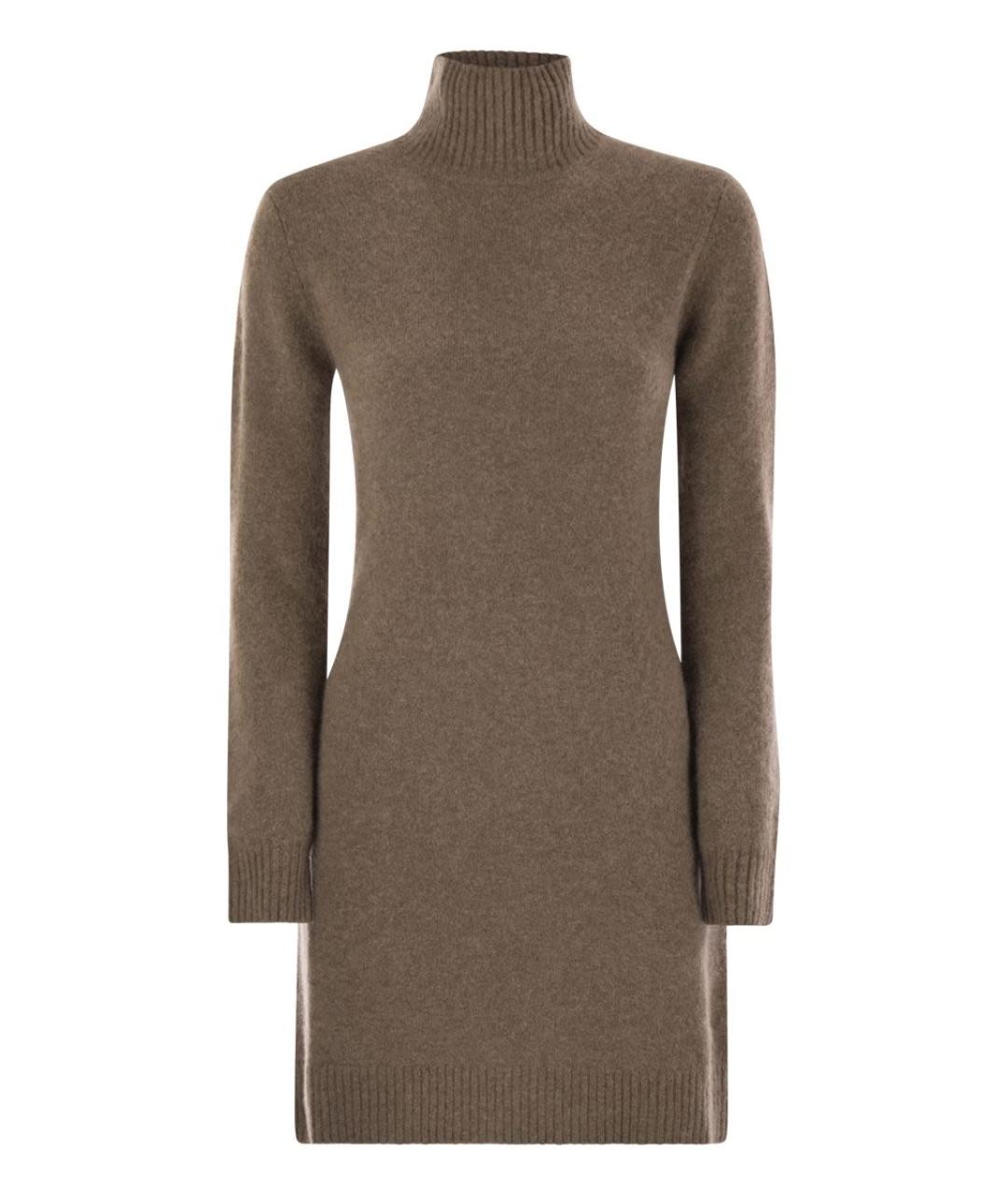MAX MARA Коричневое кашемировое повседневное платье, фото 1