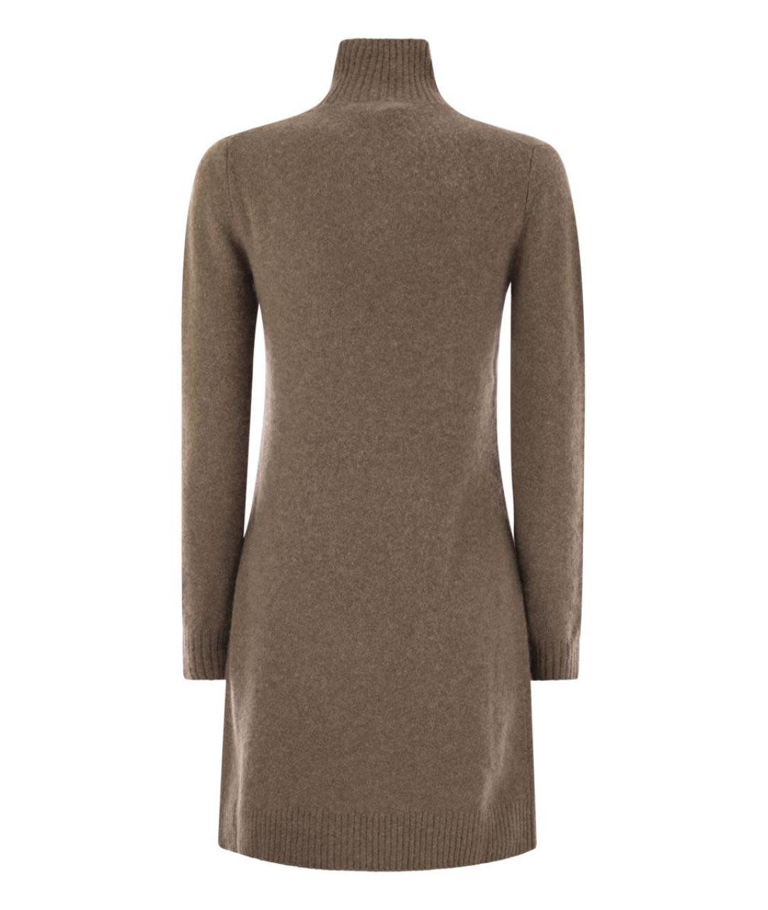 MAX MARA Коричневое кашемировое повседневное платье, фото 2