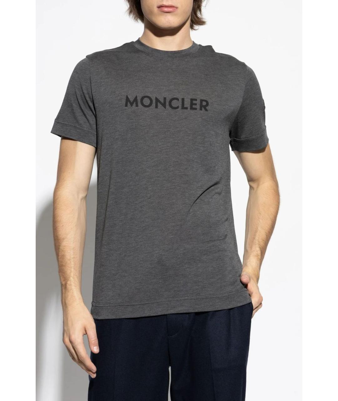 MONCLER Антрацитовая футболка, фото 2