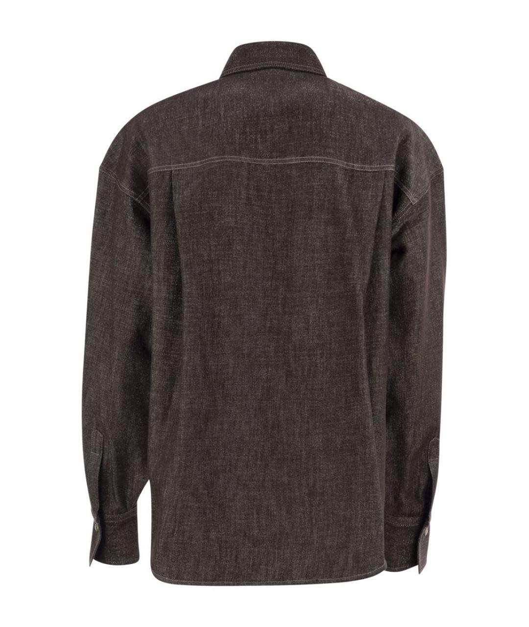 BRUNELLO CUCINELLI Коричневая хлопковая куртка, фото 2
