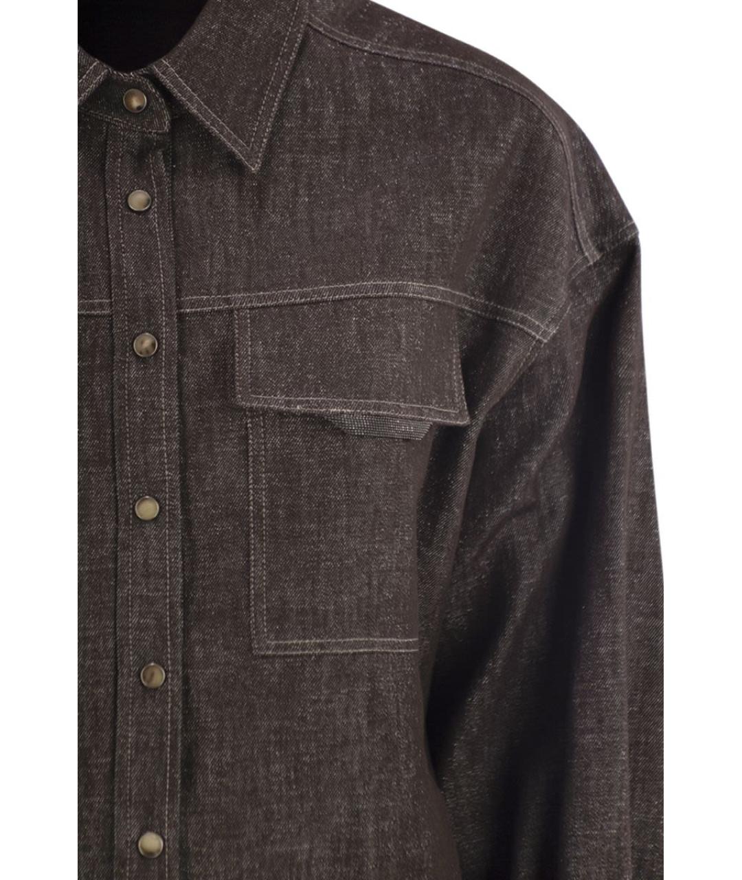 BRUNELLO CUCINELLI Коричневая хлопковая куртка, фото 4