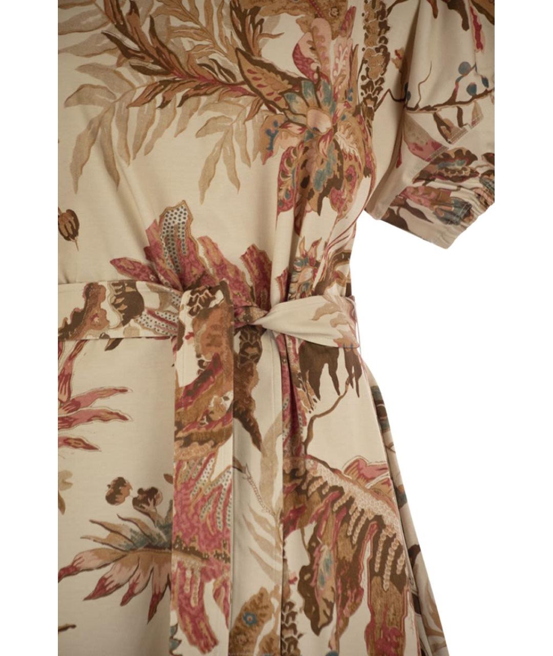WEEKEND MAX MARA Мульти хлопковое повседневное платье, фото 4