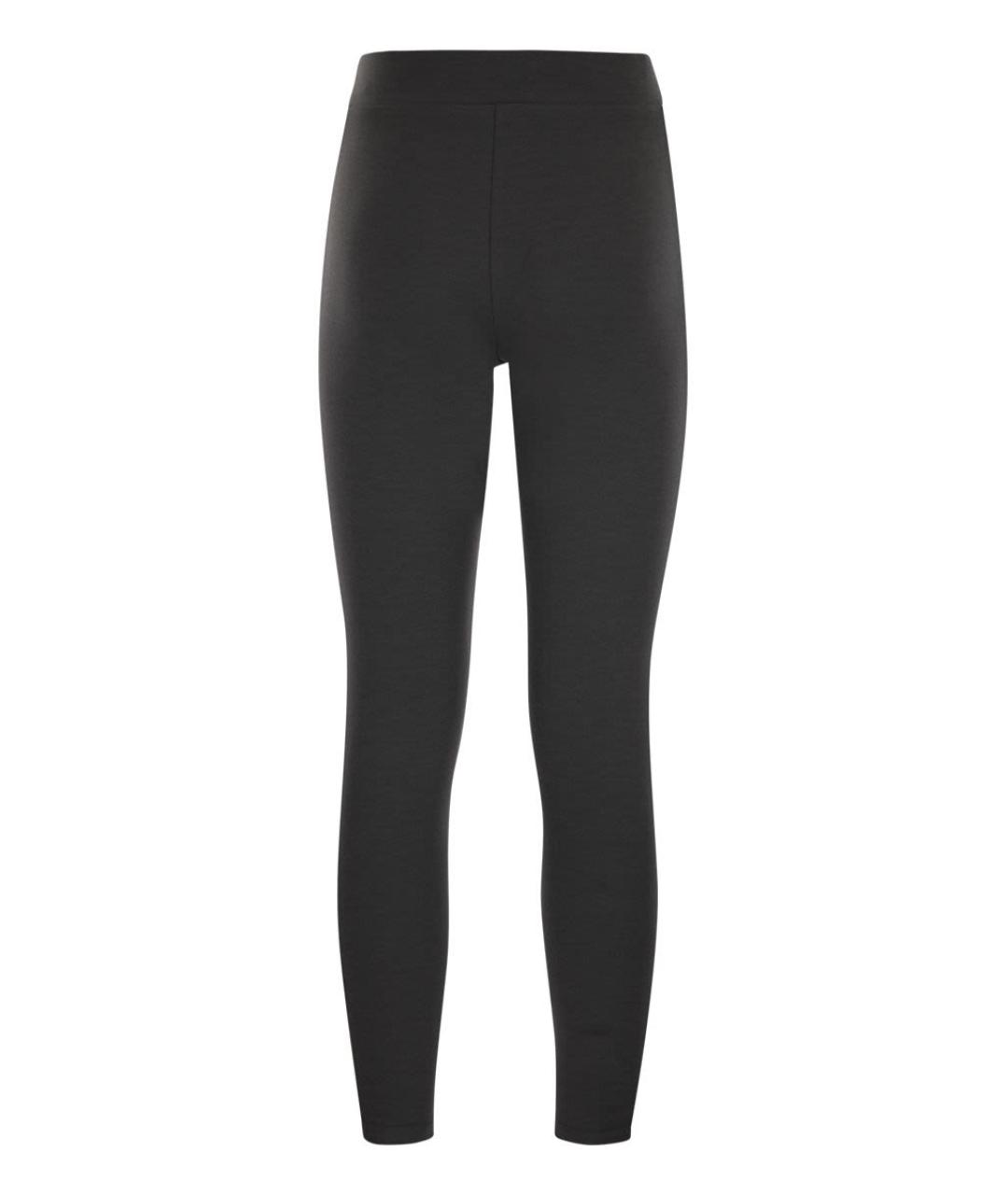 WEEKEND MAX MARA Черные хлопковые прямые брюки, фото 2